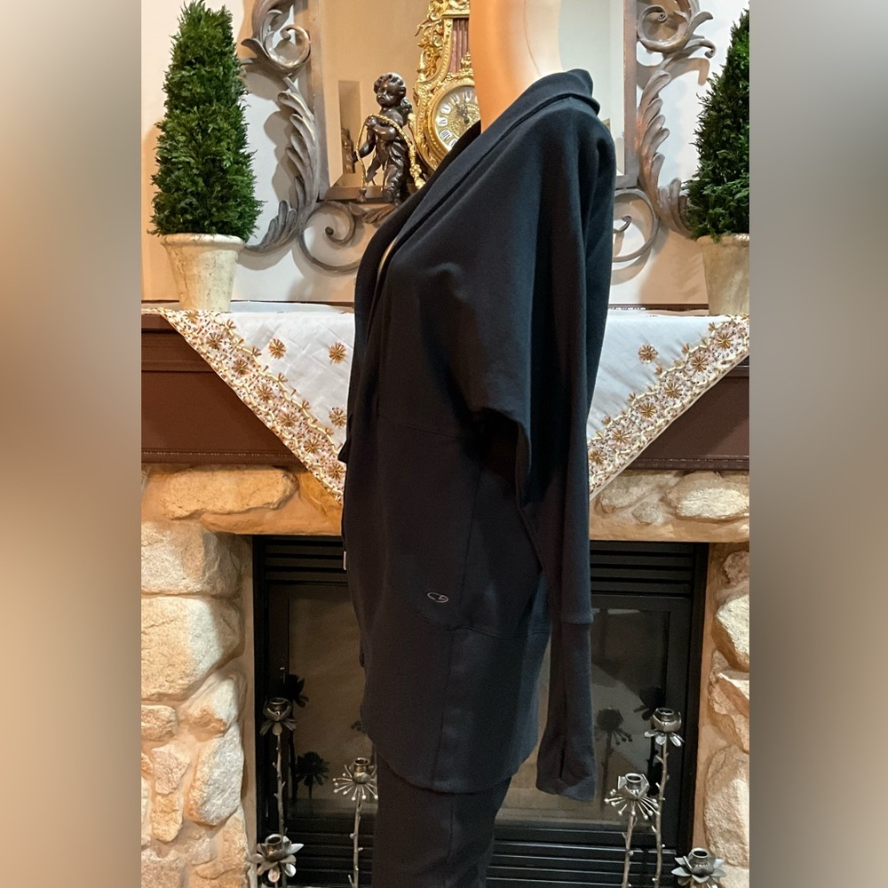 Black Champion cardigan with tie waist - Picture 4 of 8